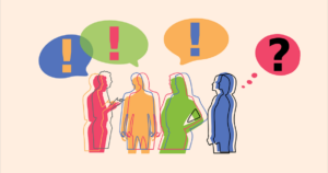 People talking in a group